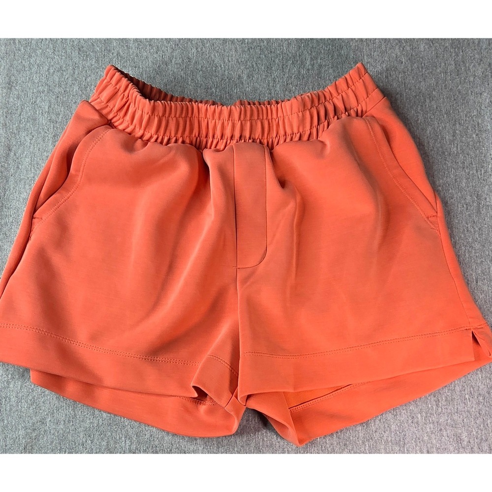 A New Day Womens High-Rise Pull-On Shorts Coral Orange Elastic Waist XS